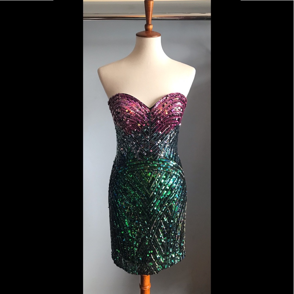 Multi colored Sherri Hill sequins dress
